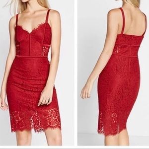 Express Lace Red Dress